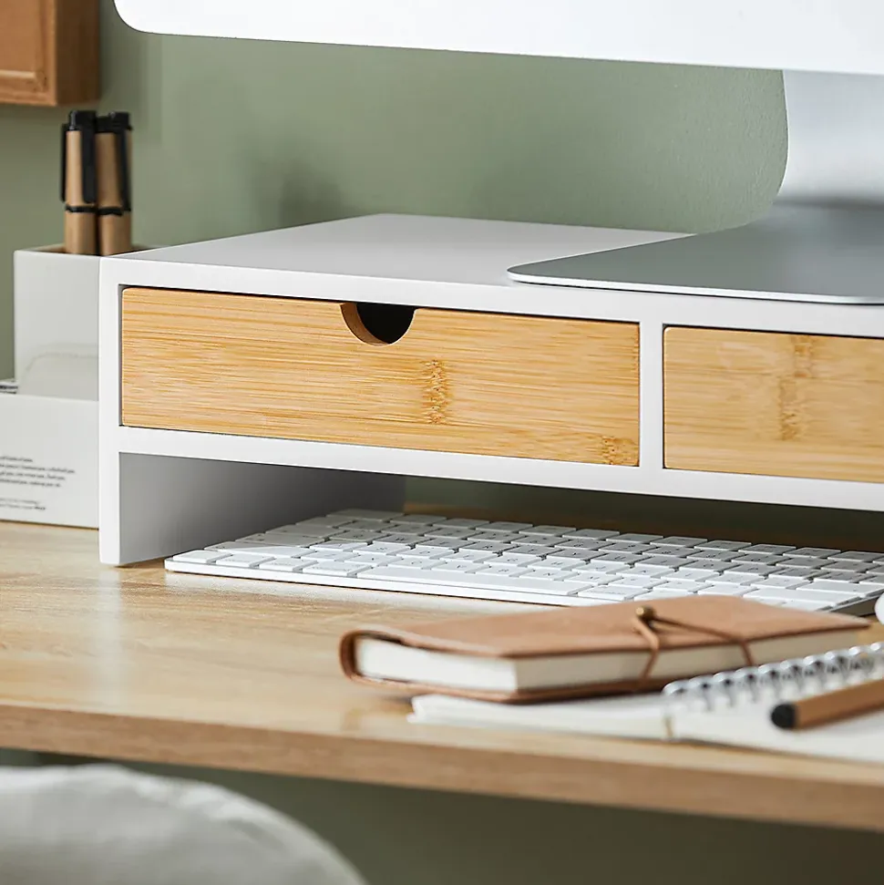 Réhausseur d'écran Support de Moniteur écran Ergonomique, BBF02-WN, SoBuy