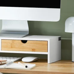 Réhausseur d'écran Support de Moniteur écran Ergonomique, BBF02-WN, SoBuy