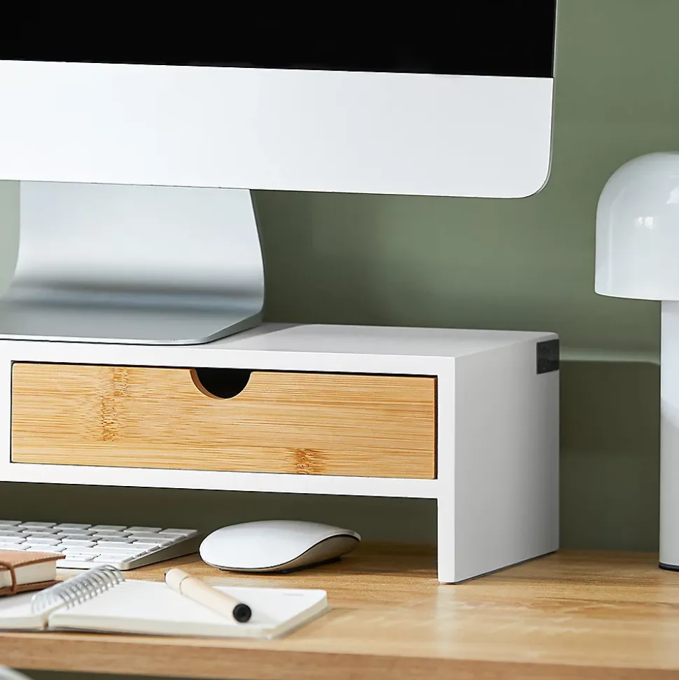 Réhausseur d'écran Support de Moniteur écran Ergonomique, BBF02-WN, SoBuy