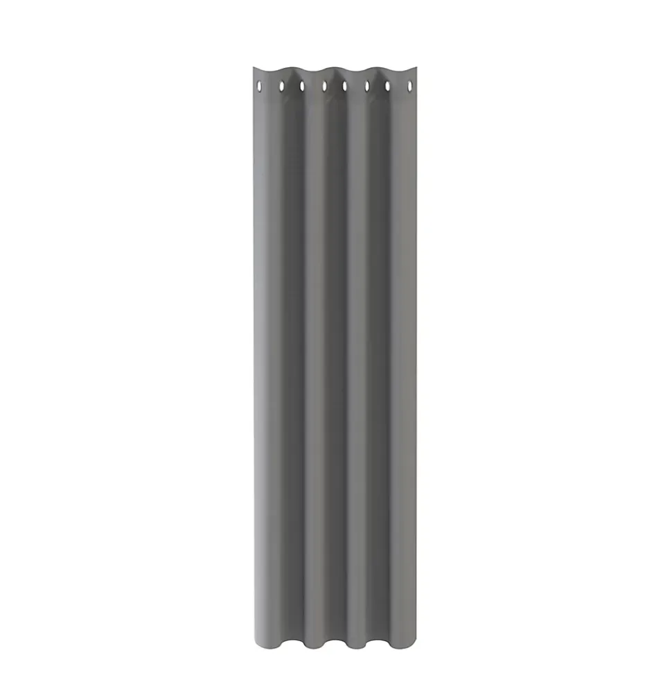 Rideau gris foncé GoodHome Atomia L 223 x l 140cm (avec ruban thermo-adhésif)