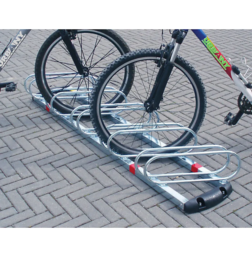 Râtelier porte vélos premium à 5 places inclinées à 60 degrés, Lot de 12 pièces.