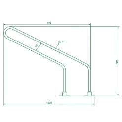 Râtelier porte vélos premium 5 places, Lot de 18 pièces.