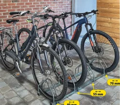 Râtelier pour 4 vélos L. 117 cm Mottez acier