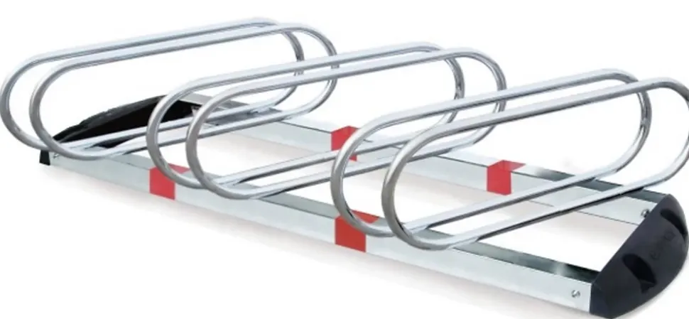 Râtelier velos premium 3 places a inclinées a 60 degrés, Lot de 12 pièces.