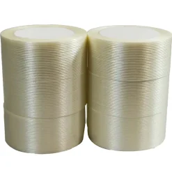 Ruban adhésif armé fil à fil transparent 130mic - rouleau adhésif 50 mm x 50 m - Carton 6 rouleaux