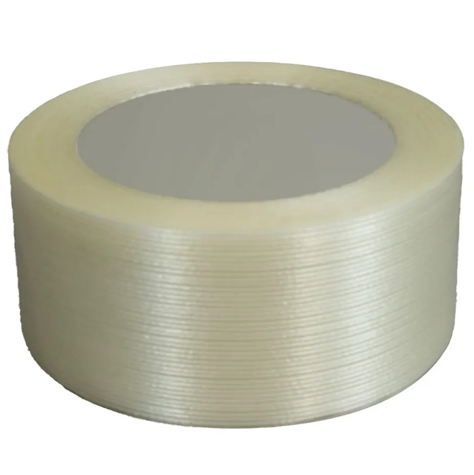 Ruban adhésif armé fil à fil transparent 130mic - rouleau adhésif 50 mm x 50 m - Carton 6 rouleaux