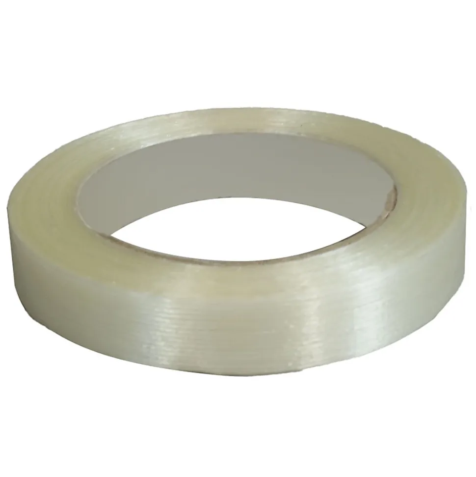 Ruban adhésif armé fil à fil transparent 130mic - rouleau adhésif 19 mm x 50 m - Carton 6 rouleaux