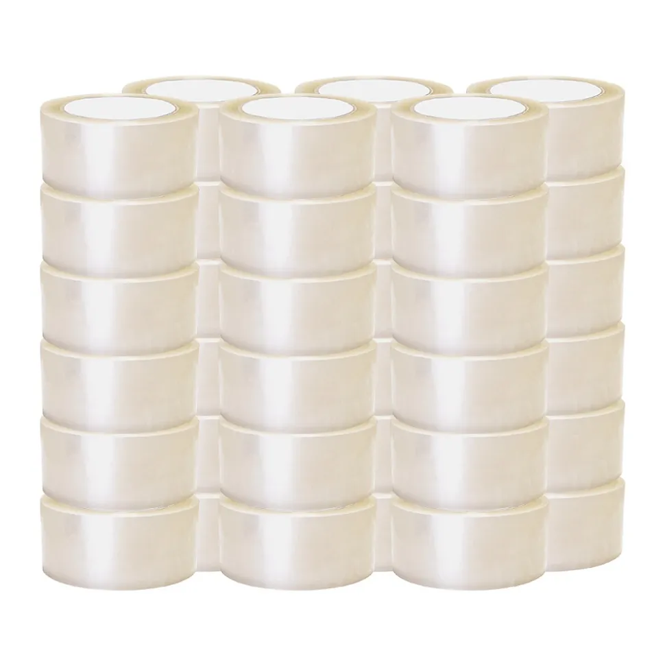 Ruban adhésif d'emballage polypropylène transparent 28mic - rouleau adhésif 50 mm x 100 m - Carton de 36