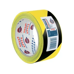 Ruban adhésif noir et jaune PVC 350 50 mm x 66 m - EUROCELL - PE07PA0035