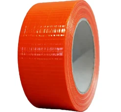 Ruban adhésif toilé orange 50 mm x 33 m - 1 rouleau adhésif TECPLAST pour fixer les bâches, fils et câbles