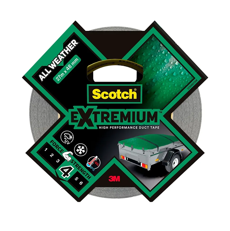 Ruban adhésif toile de réparation Scotch Extremium 27 x 48 mm gris