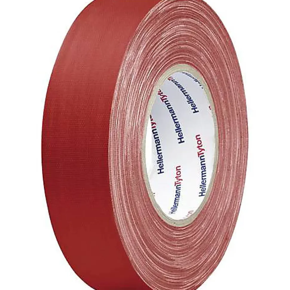 Ruban adhésif toile9 HelaTape Tex HellermannTyton 712-00901 rouge 50 mm x 50 m