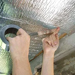 Ruban aluminium (10 m x 50 mm) - Spécialement conçu pour l'étanchéité des isolants réfléchissants thermiques et acoustiques