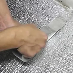 Ruban aluminium (10 m x 50 mm) - Spécialement conçu pour l'étanchéité des isolants réfléchissants thermiques et acoustiques