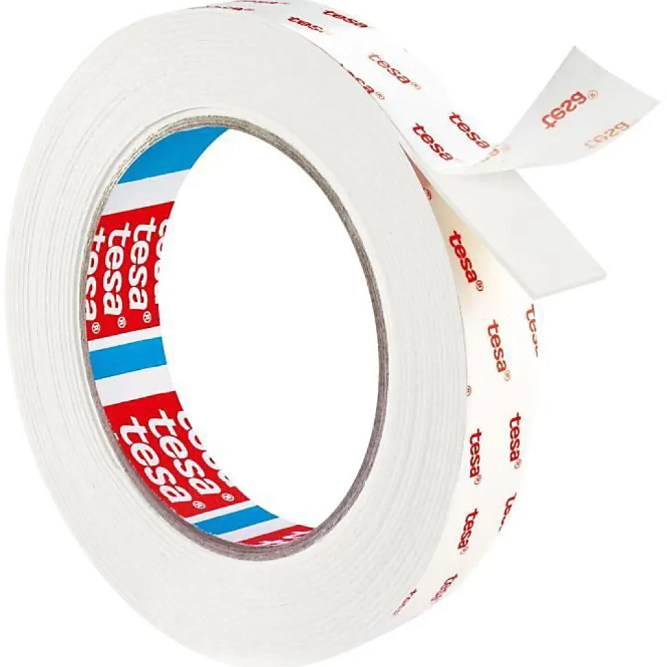Ruban de fixation - TESA - Double-face - 5 m x 19 mm - Charge supportée : 10 Kg/m - Pour papier peint et plâtre