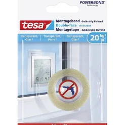Ruban de montage tesa GLASS 77740-00000-00 Powerbond transparent 1,5 m x 19 mm