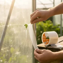 Ruban de réparation autocollant pour film horticole, 75mm/15m, transparent