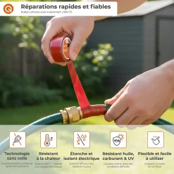 Ruban de silicone autovolcanisant, ruban auto,obturant, 25mm/3m