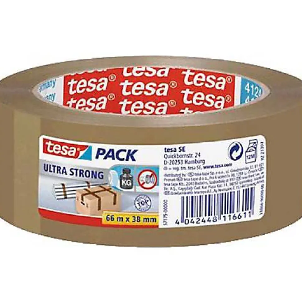 Ruban d'emballage tesapack Ultra Strong tesa 57175-00000-02 marron 38 mm x 66 m