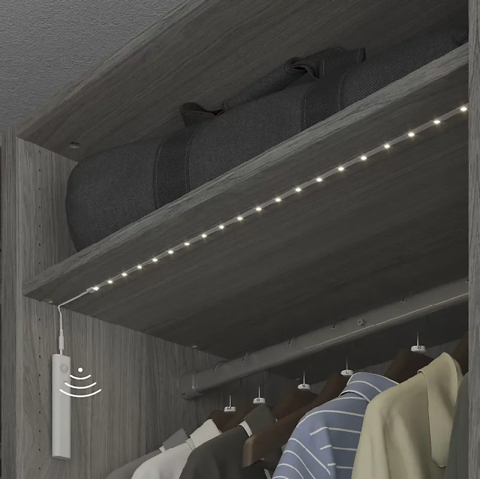 Ruban lumineux à détection Lacerda LED intégrée blanc neutre IP20 300lm 4.5W L.300cm blanc GoodHome