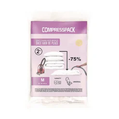 Sac de rangement sous vide Compactor Compresspack L. 60 x l. 40 cm vendu par 2