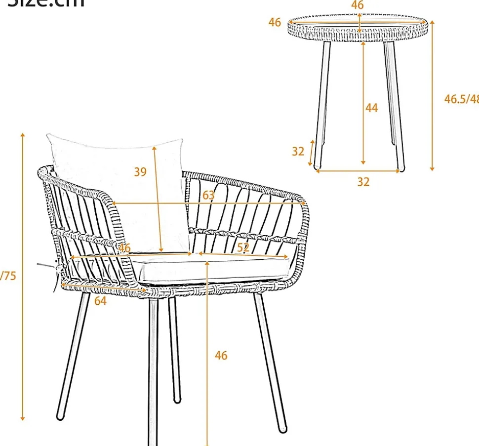 Salon de Jardin 5 Pièces, 2 Chaises, 2 Tabourets, Mobilier Extérieur pour Cours, Terrasses, Balcons, Bords Piscine, Naturel