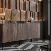 Salvador - buffet bas - effet bois - 3 portes - 150 cm - Best Mobilier