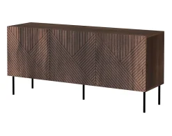 Salvador - buffet bas - effet bois - 3 portes - 150 cm - Best Mobilier