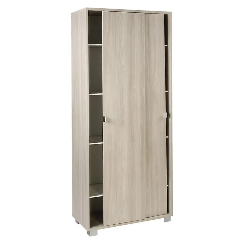 Sarmog Meuble 2 portes coulissantes en kit Blanc