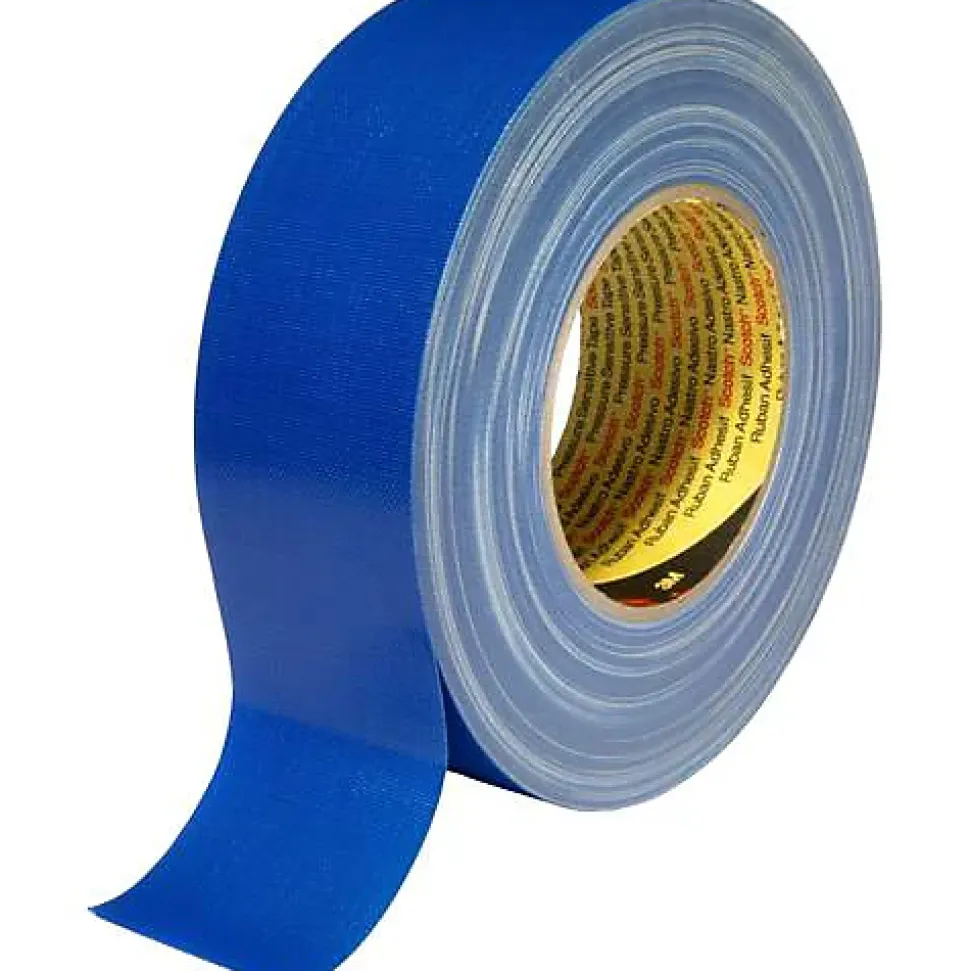 Scotch 389B50 Ruban adhésif toile9 bleu 50 m x 50 mm - adhérence universelle, résistance à l'humidité