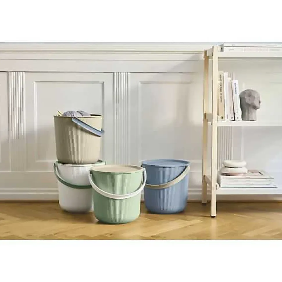 Seau de Rangement Elégant Coloré 10 litres - Vert
