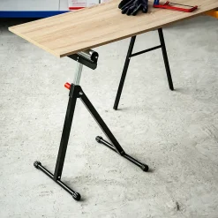 Servante à rouleau pliable - servante d'atelier à rouleau - max 90 Kg - H. 68-110 cm - métal rouge noir