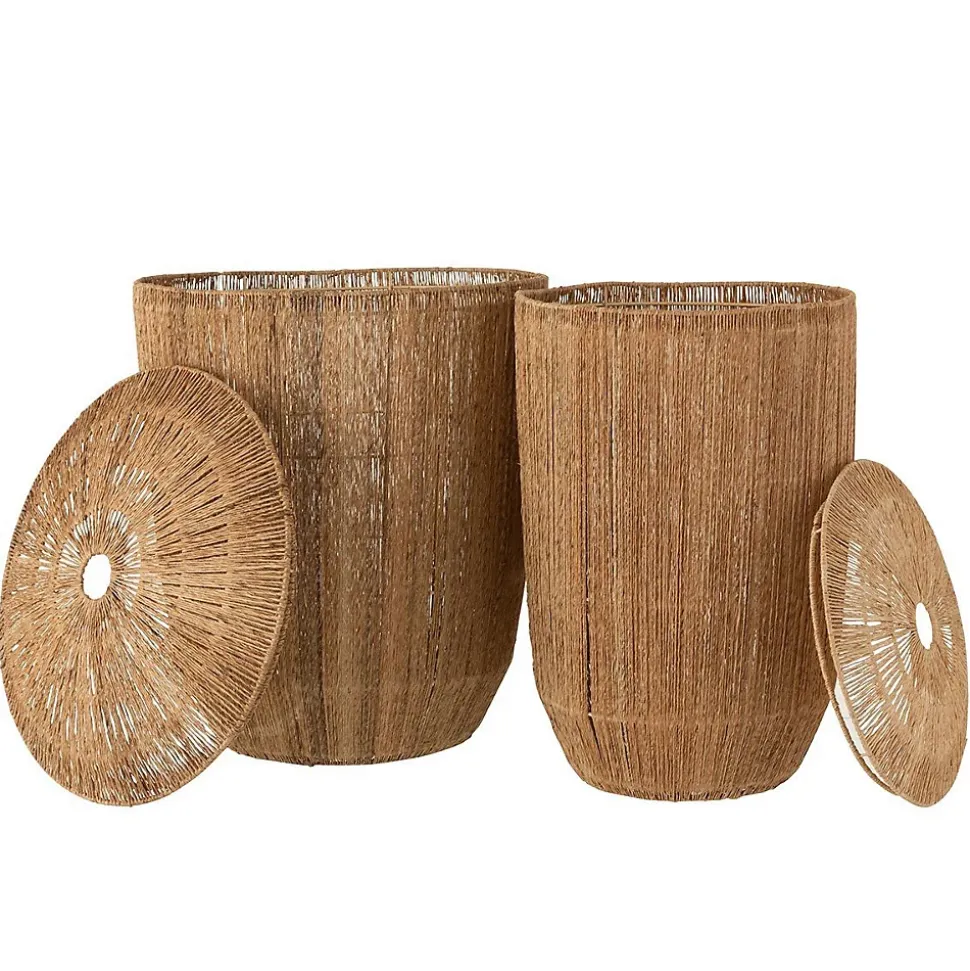 Set 2 Paniers Allongés en Jute Naturel - DANTYA