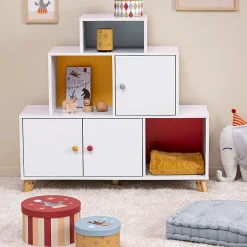 Set de 3 boîtes Circus en carton D15/18/25cm - Atmosphera