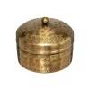 Set de 2 boîtes Oasis - métal - doré - Atmosphera