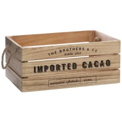 Set de 3 cagettes Colonial - bois - Atmosphera