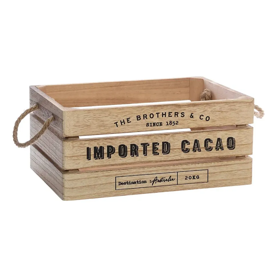 Set de 3 cagettes Colonial - bois - Atmosphera