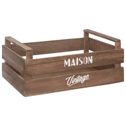 Set de 3 cagettes en bois L23/29/35cm - Atmosphera