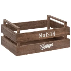 Set de 3 cagettes en bois L23/29/35cm - Atmosphera