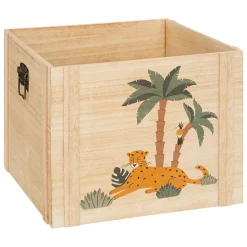 Set de 3 cagettes enfant Jungle - bois - Atmosphera
