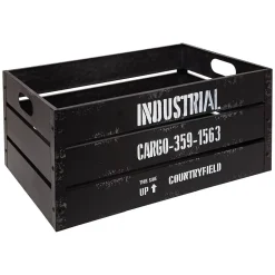 Set de 3 cagettes Indus - métal - noir - Atmosphera