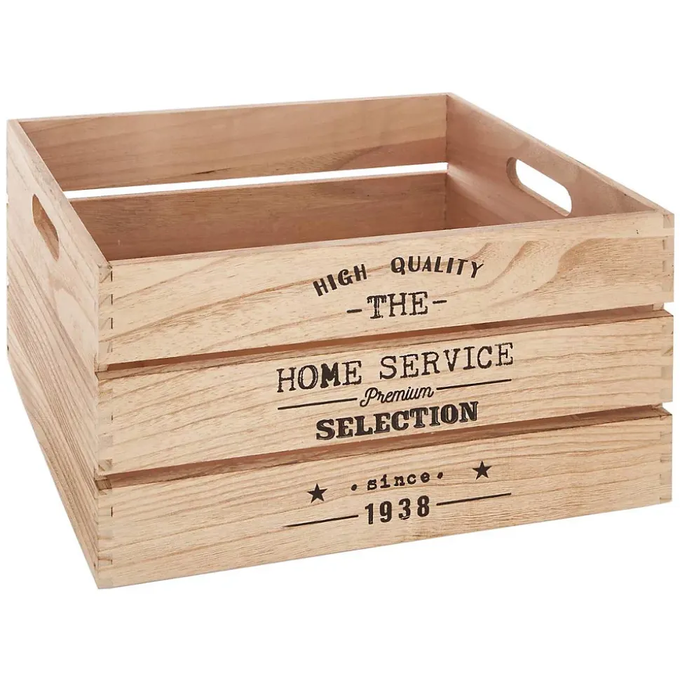 Set de 6 caisses cagettes Facto - bois - Atmosphera