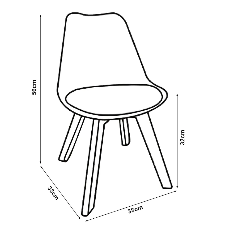 Set de 2 chaises pour enfants Elvdal rembourré en similicuir PU plastique hêtre bleu ciel en.casa