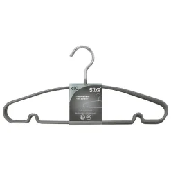 Set de 10 cintres ronds métal PVC - Noir- 5five