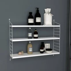 Set de 3 Etagères murales Strängnäs à 3 niveaux modulables 50 x 60 x 15 cm blanc en.casa
