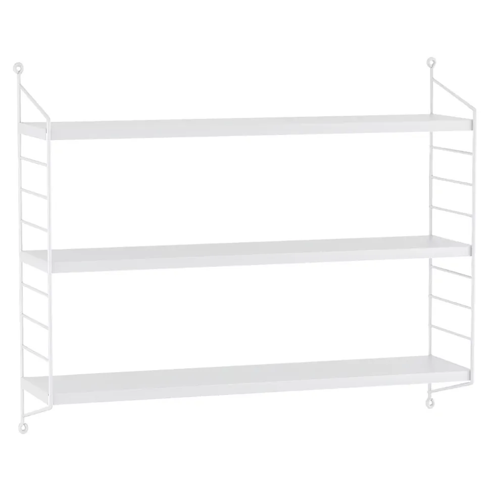 Set de 3 Etagères murales Strängnäs à 3 niveaux modulables 50 x 60 x 15 cm blanc en.casa