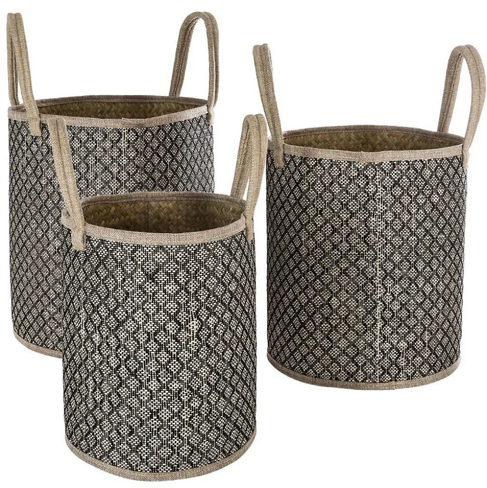 Set de 3 paniers à anses Nomade - roseau - Atmosphera