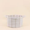 Set de 2 paniers en corde beige avec poignées 27x16cm