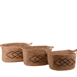 Set de 3 paniers en fibres naturelles