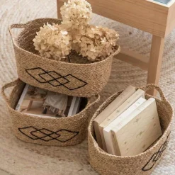 Set de 3 paniers en fibres naturelles